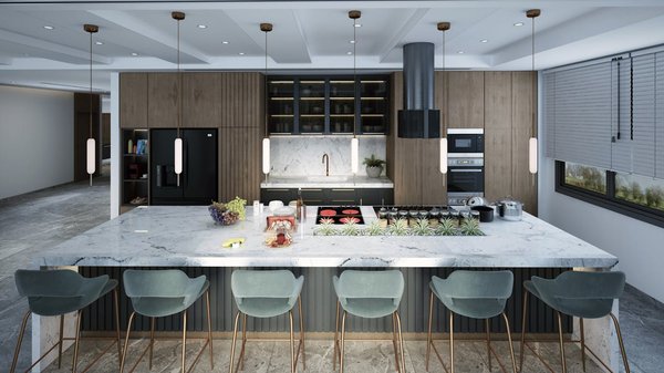 What color schemes are trending for kitchens in the UK in 2023?